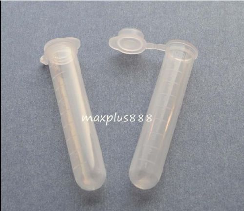150pcs 10ml NEW Cylinder Bottom Micro Centrifuge Tubes w Caps Clear