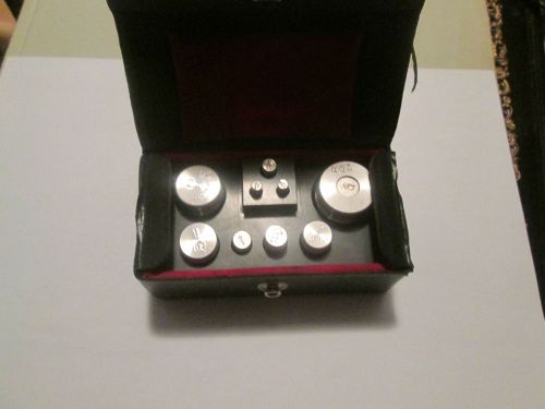 9 Piece Cased Set Of Precision Scale and Callibration  Weights