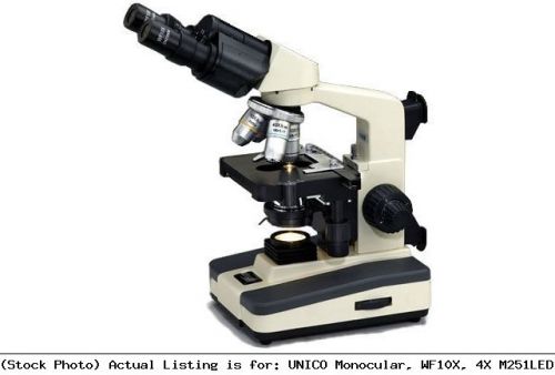 Unico monocular, wf10x, 4x m251led microscope for sale