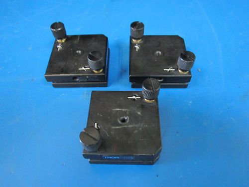 Lot of 3 thorlabs 2 axis adjustable &amp; stand mountable plate mounts for sale
