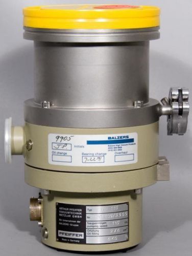 Pfeiffer balzers tph-110 turbo molecular vacuum pump (turbomolecular, 110 l/s) for sale