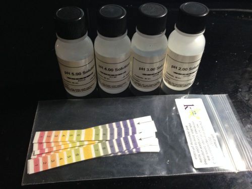 Ph test papers strips &amp; ph solutions 2.00 - 3.00 30ml chemical testing kit for sale