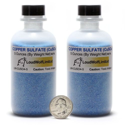 Copper sulfate / dry powder / 10 ounces / 99.7% feedstock grade / ships fast for sale