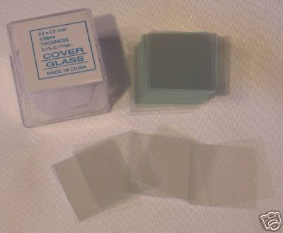 Microscope Slides Cover Glass Slip 22*22 mm 100 pcs New