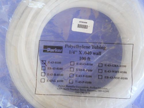 Parker polyethylene tubing e-43-0100 1/4&#034; x .040 100ft for sale