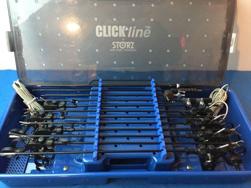 14-piece Set STORZ CLICKLINE® Rotating laparoscopic Instruments electrosurgical