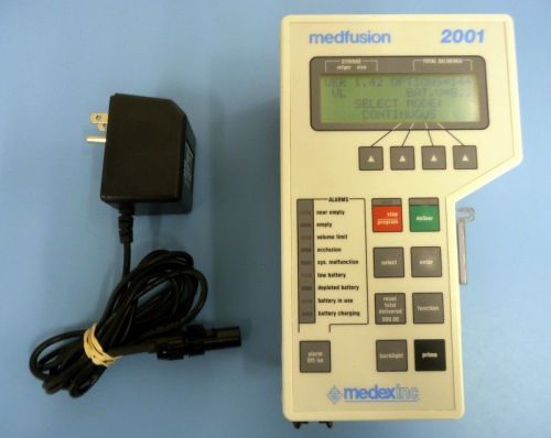 Medfusion 2001 Syringe Pump (Patient Ready w/ Warranty) AC adapter &amp; new Battery