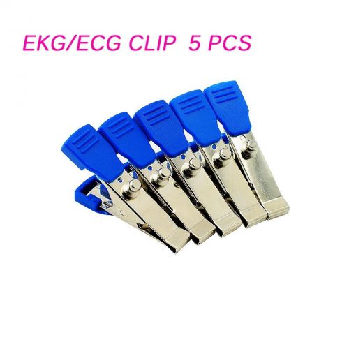 Veterinary EKG/ECG Alligator Electrode Clip , Universal Connection Snap,5pcs