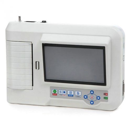 Portable digital 6-channel electrocardiograph ecg ekg machine w multi-language for sale