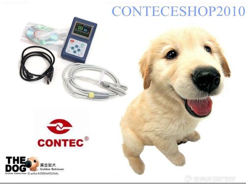Contec cms60d veterinary hand held pulse  oximeter,vet use probe +free software for sale