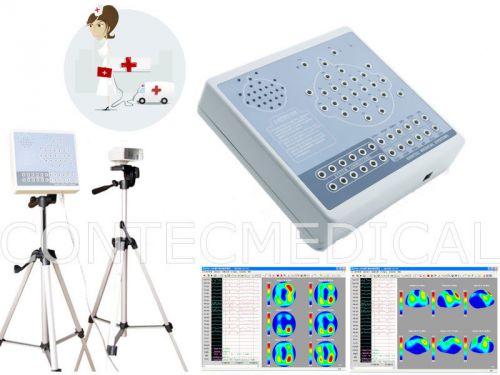 New portable digital eeg machine and mapping system 24-channel eeg + 3y warranty for sale
