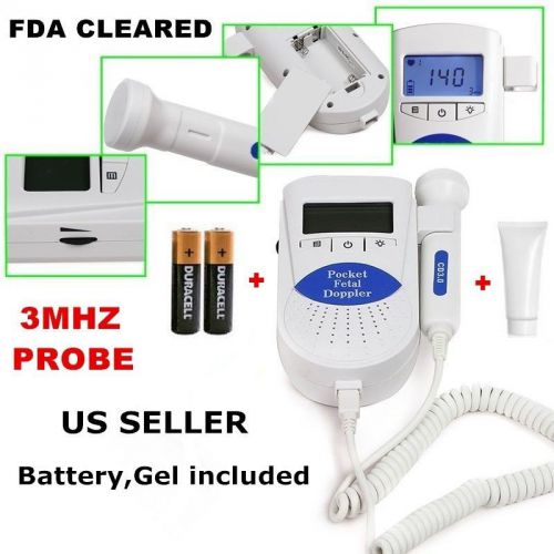 Sonoline B Fetal heart doppler /Backlight LCD 3mhz+ battery &amp; gel FDA US Seller