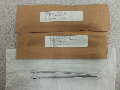 2x NEW Meriam 6 inches TYPE 1 Dressing Forceps