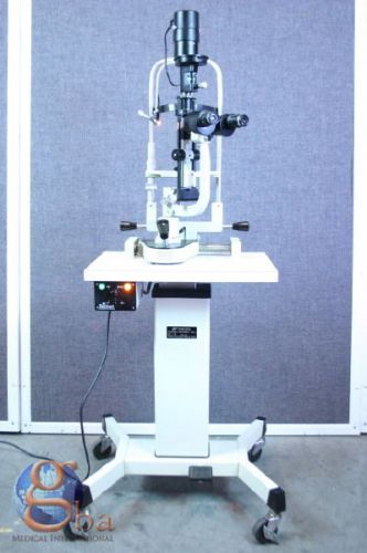 A.O. AO Reichert Prelude Slit Lamp (12521) on Topcon IT-1 Instrument Stand Table