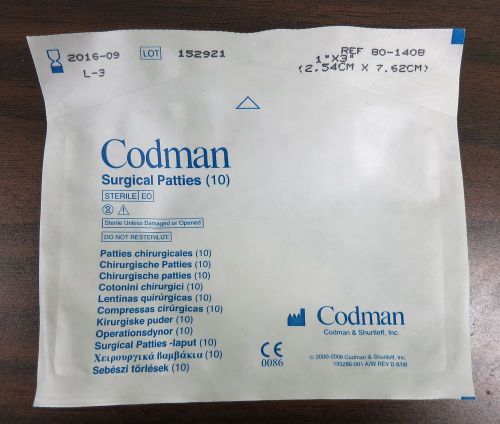 Codman 80-1408 Surgical Patties (10/pk)