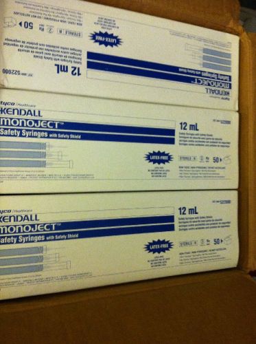 Kendall Monoject Safety Syringes 522000 New 6 Boxes Of 50 Each Retail $346/Case