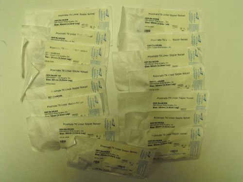 Endoscopy lot of 15 proximate tx linear stapler reloads no xr30b 30mm sterile for sale