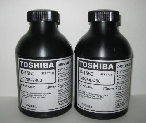 2 bottles genuine toshiba d-1550 developer for 1550, 1560 for sale