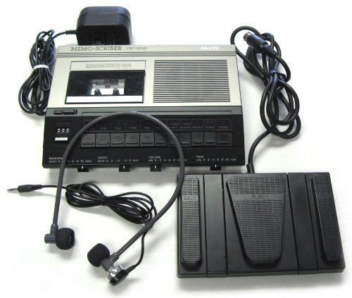 New sanyo trc-5200 refurbished micro cassette transcriber for sale