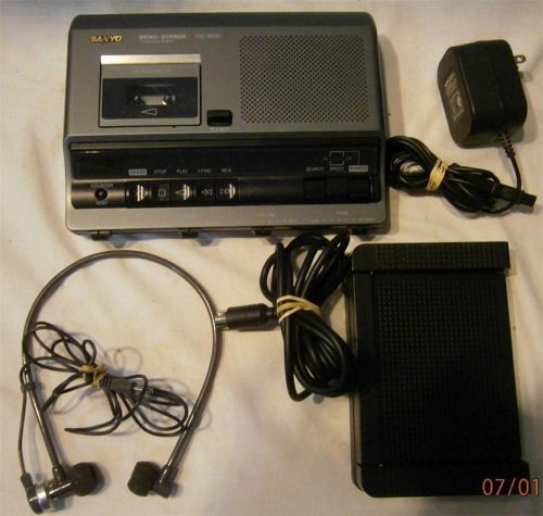 Sanyo Memo-Scriber TRC-6030 Transcribing System w/ Foot Pedal and Headset