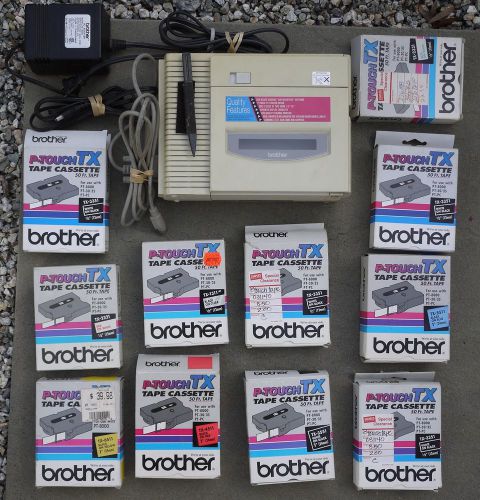 Brother P-TOUCH PT-PC Professional Labeler System w/11 tapes Excellent!