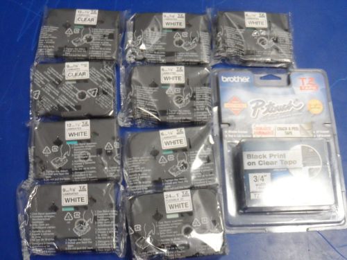 Lot of Brother P-touch Tape TZ-211 TZ-121 TZ-131 TZ-FX251 TZ-231 TZ-221 TZ-141