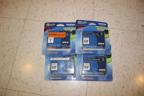 4-PACK Genuine Brother p touch labels tze-b51 tze-221 tze-325