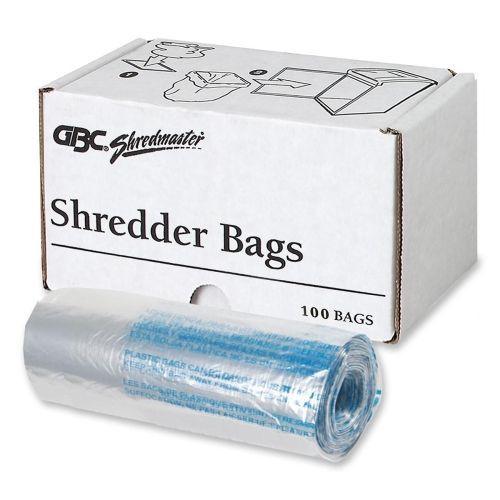 Swingline Poly Shredder Bag - 8 gal - 100/Box - Plastic - Clear