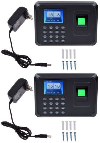 LOT 2~2.4 TFT Biometric Fingerprint Attendance Clock Employee Payroll Recorder