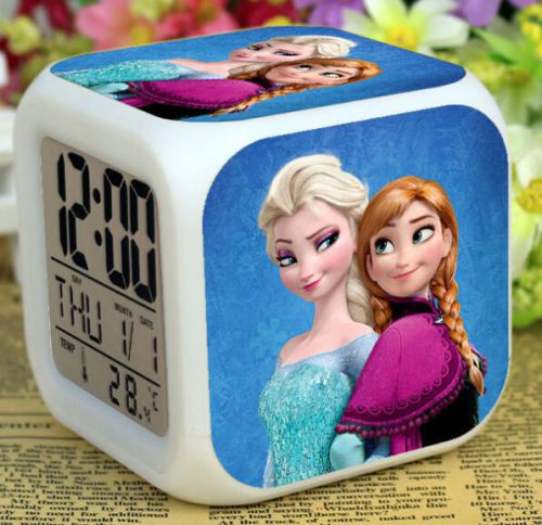 2014 frozen led digital adventure the snow queen desk table clock cartoon