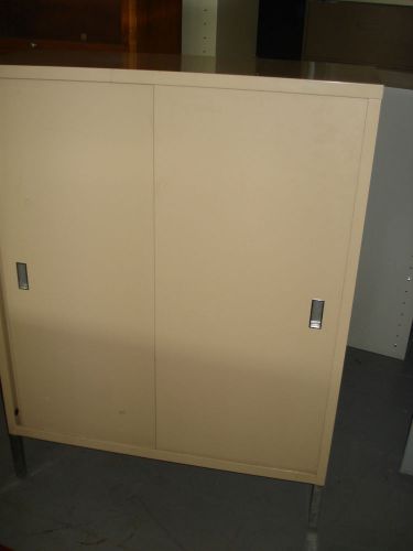 ***metal bookcase w/ 2 sliding doors by steelcase office furniture*** for sale