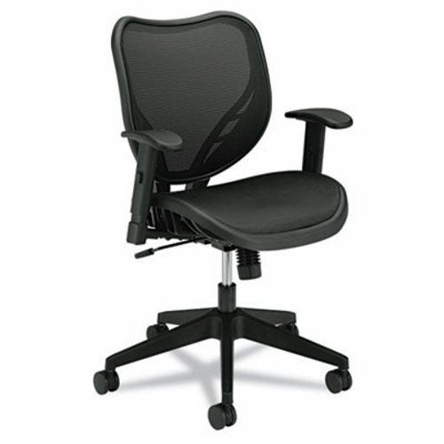 Basyx VL552 Mid-Back Work Chair, Mesh Seat and Back, Black (BSXVL552MST1)