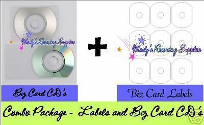 Biz Business Card CD Matte Labels + CD&#039;s + Sleeves