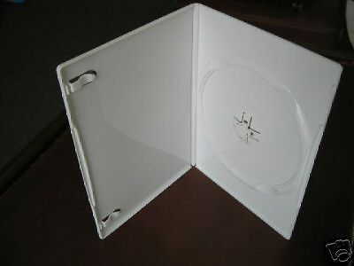 100 slim  7mm white single dvd cd case psd16 for sale