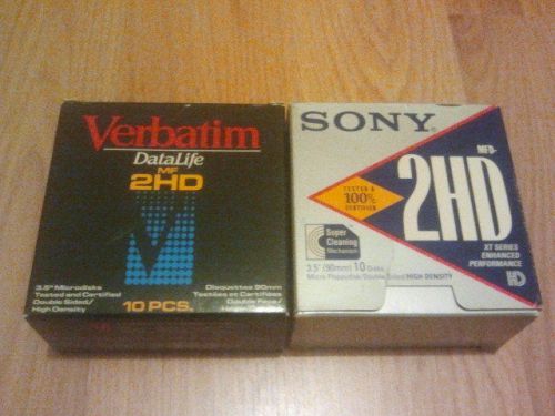 3.5&#034; VERBATIM Datalife MF 2-HD Formatted Microdisks &amp; SONY MFD-2HD Micodisks