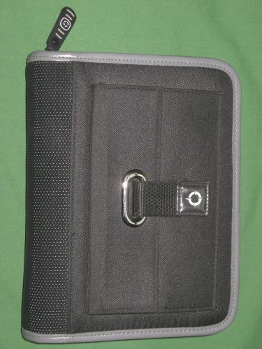 Compact ~1&#034;~ grey black sport franklin covey planner binder organizer nylon 3424 for sale