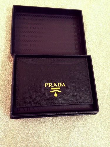 Black Prada Business Card Case (with authorization card and box)
