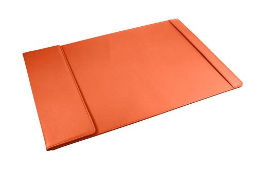 LUCRIN - Deluxe desk pad 25.6 x 17.7 inches - Smooth Cow Leather - Orange