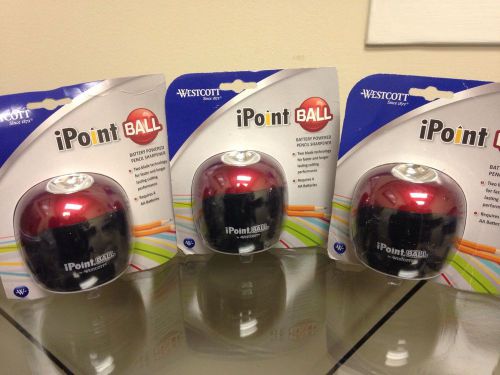 3 Westcott iPoint Ball Pencil Sharpeners