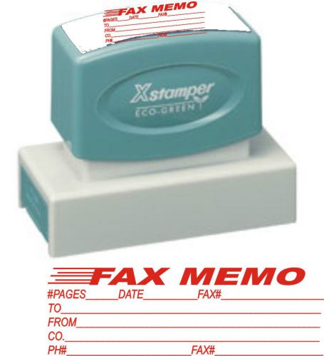 &#039;FAX MEMO&#039; Stamps - (RED)(Xstampers)(REDUCED)