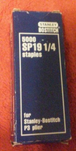Stanley-bostitch sp19 1/4 staples for p3 plier new box for sale