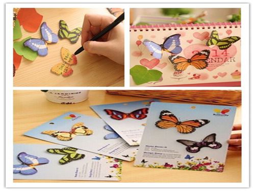 1 sheet Colorful sticky notes on paper butterfly simulation Sticky T027