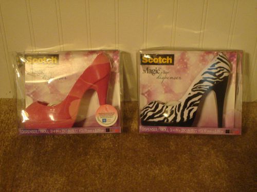 Scotch Tape Dispenser Stiletto Shoe Your Choice Zebra Pink Red New Office