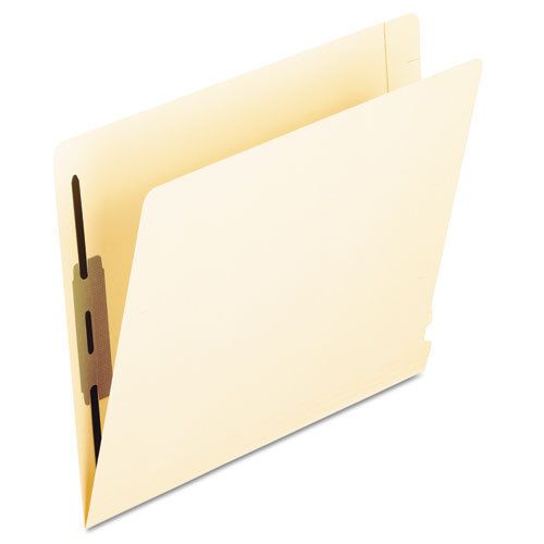 Laminated Spine End Tab Folder with 2 Fasteners, 14 pt Manila, Letter, 50/Box