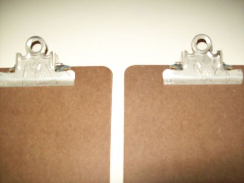 Lot 2 Older Hardboard Office CLIPBOARDS A &amp; W Made in USA Size 6&#034; X 9&#034; (Small)