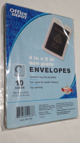 10 Pack Vinyl Envelope 4x6 Passport Size Letter Office Depot Storage Pocket