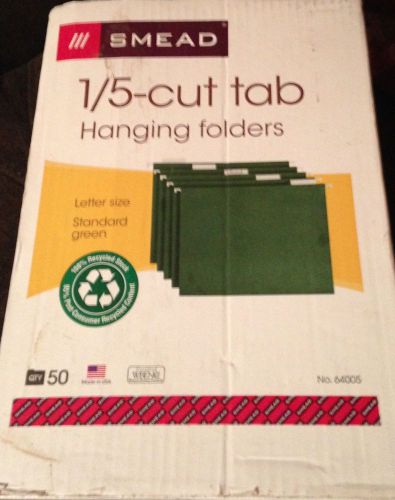 Hanging File Folders Green, Letter Size - 50 ct SMEAD - No. 64005