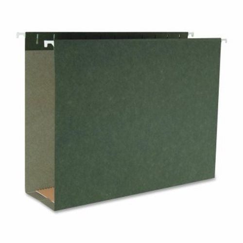 Business Source Hanging File Folder, 1/5&#034; Tab, 3&#034; Exp, 25 Box, Green (BSN43855)