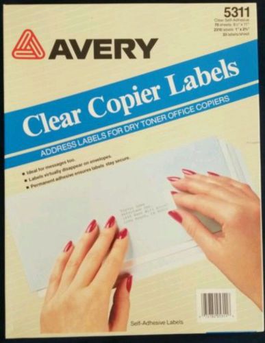 Avery Clear Copier address Labels  5311 BRAND NEW