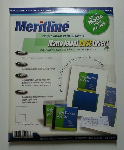 Meritline Matte Jewel Case Inserts 100 / Pack